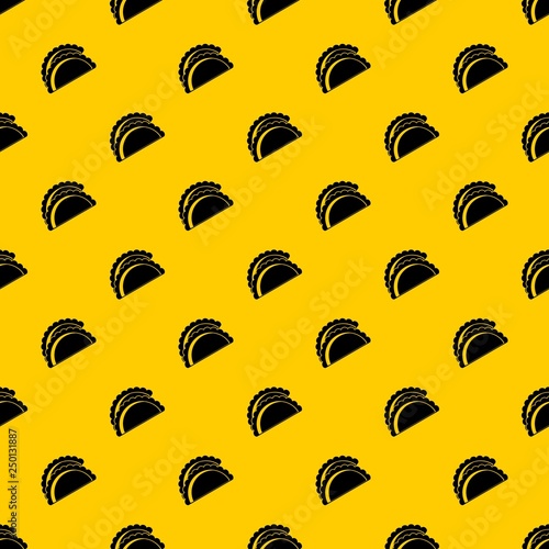 Empanadas de pollo pattern seamless vector repeat geometric yellow for any design
