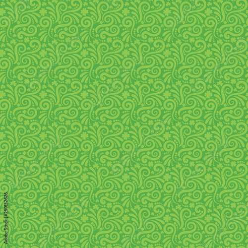 St Patrick's Day Seamless Pattern - Green pattern design for St Patrick's Day