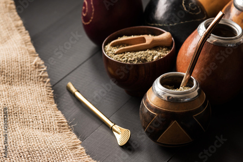 yerba mate in gourd matero