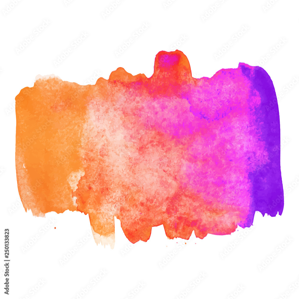 Abstract isolated vector watercolor banner.