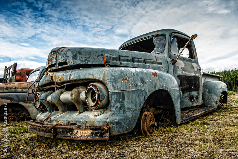Fototapeta premium Derelict Truck from a bygone era in Alaska