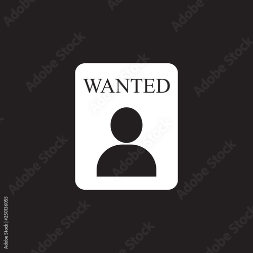 wanted person icon. Simple element illustration. wanted person symbol design template. Can be used for web and mobile