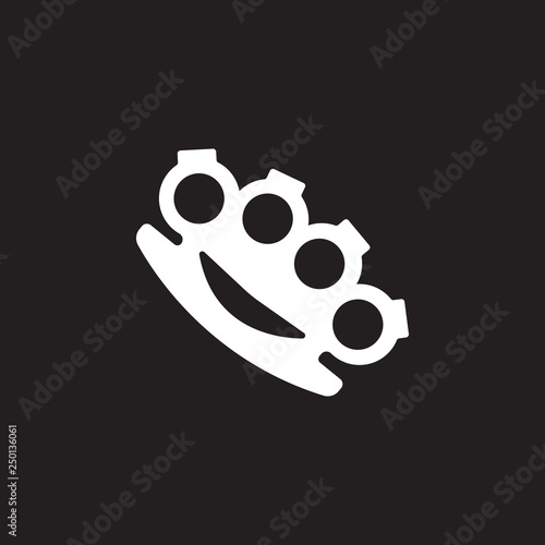 brass knuckles icon. Simple element illustration. brass knuckles symbol design template. Can be used for web and mobile