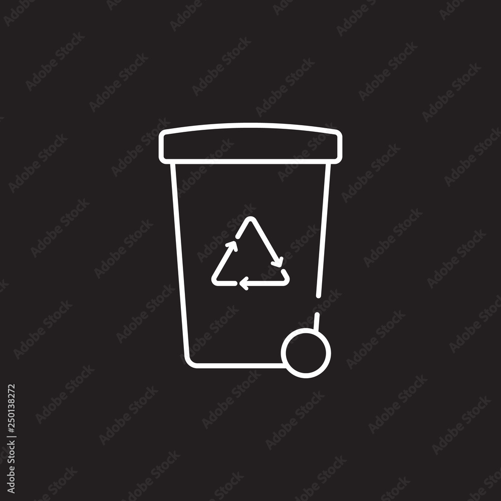 Recycling of garbage icon. Simple element illustration. Recycling of garbage symbol design from Ecology collection set. Can be used in web and mobile Recycling of garbage icon. Simple element illustration. Recycling of garbage symbol design from Ecology collection set. Can be used in web and mobile