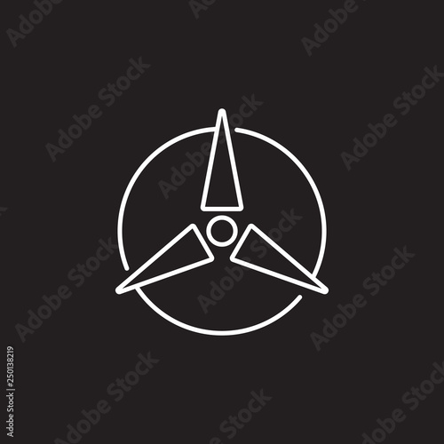 Wind power icon. Simple element illustration. Wind power symbol design from Ecology collection set. Can be used in web and mobile