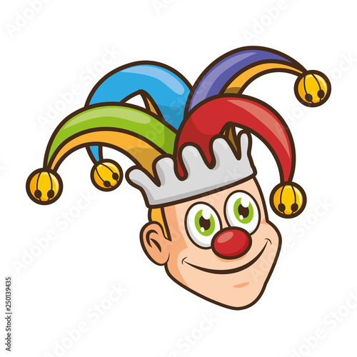 jester face with hat