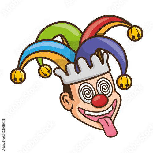 jester face with hat