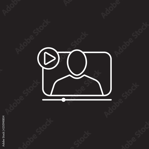 Video lecture icon. Simple element illustration. Video lecture symbol design template. Can be used for web and mobile