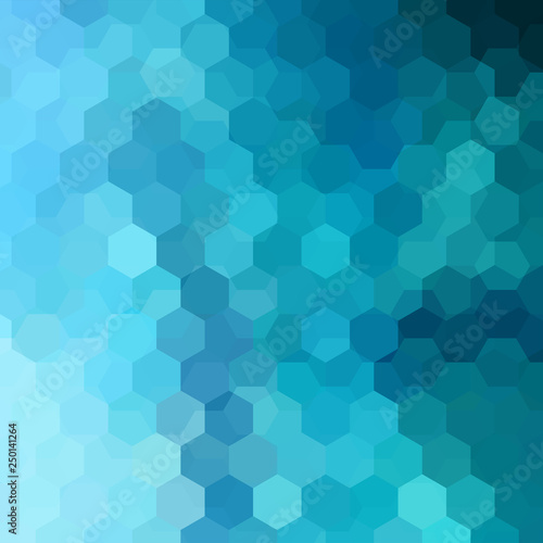 Background made of blue hexagons. Square composition with geometric shapes. Eps 10