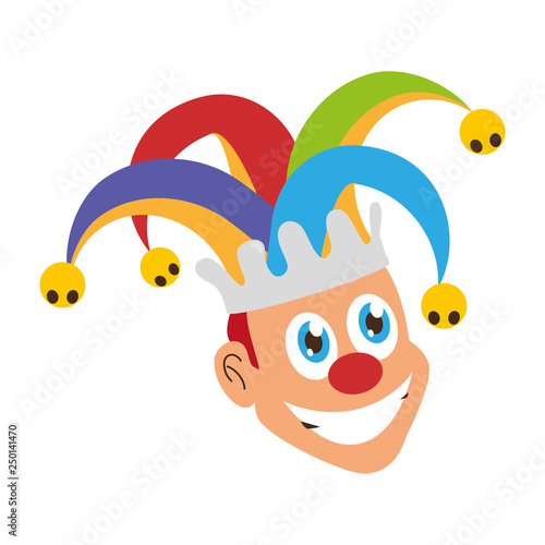 jester face with hat