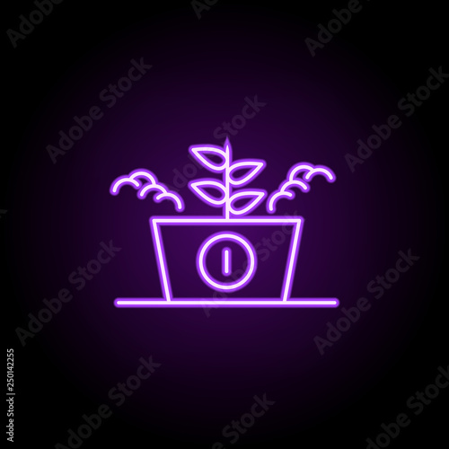 angel investor, clouds,  icon. Elements of Growth hacking in neon style icons. Simple icon for websites, web design, mobile app, info graphics