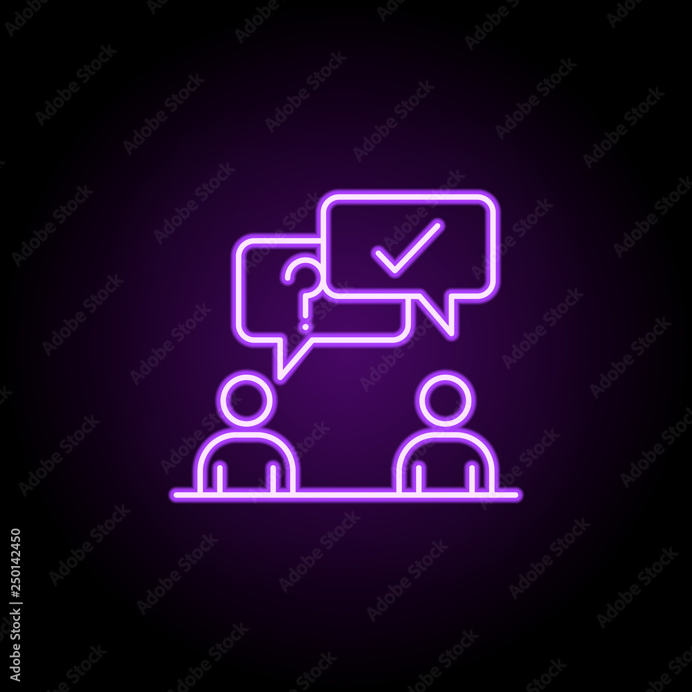 contact, question icon. Elements of Professional SEO in neon style icons. Simple icon for websites, web design, mobile app, info graphics contact, question icon. Elements of Professional SEO in neon style icons. Simple icon for websites, web design, mobile app, info graphics