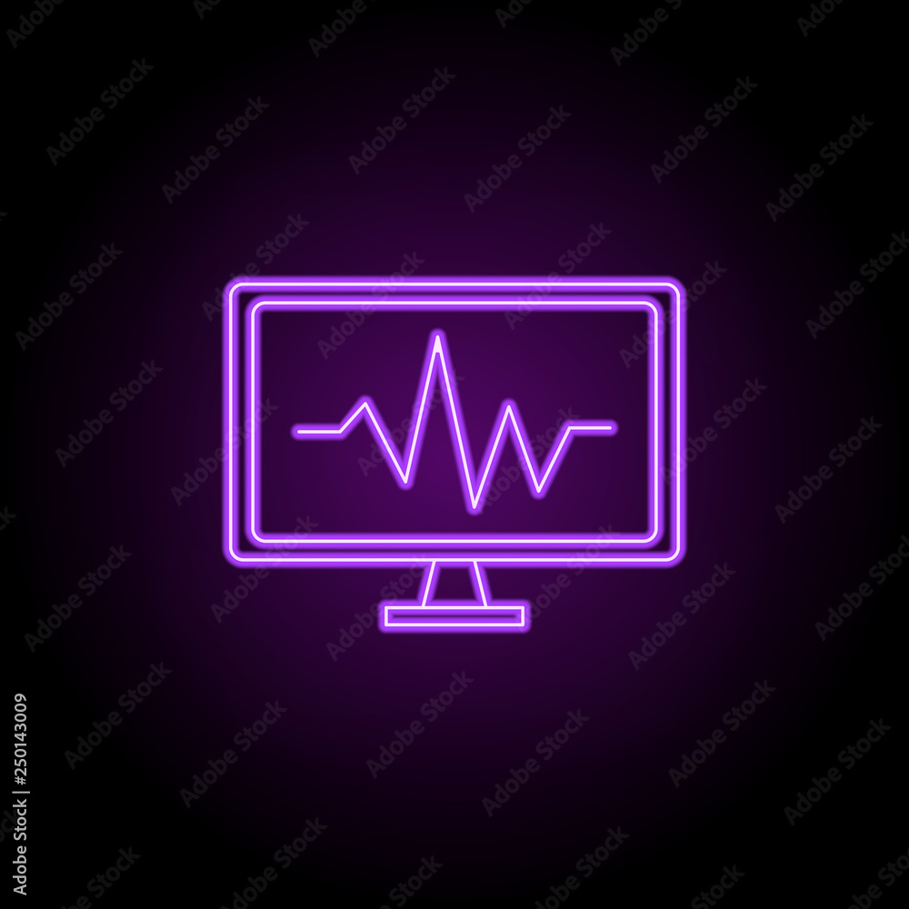 monitoring outline icon. Elements of Security in neon style icons. Simple icon for websites, web design, mobile app, info graphics