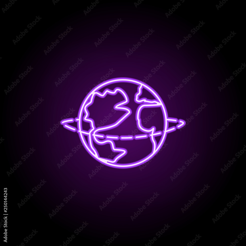 around the Earth dusk style icon. Elements of Summer holiday & Travel in neon style icons. Simple icon for websites, web design, mobile app, info graphics around the Earth dusk style icon. Elements of Summer holiday & Travel in neon style icons. Simple icon for websites, web design, mobile app, info graphics