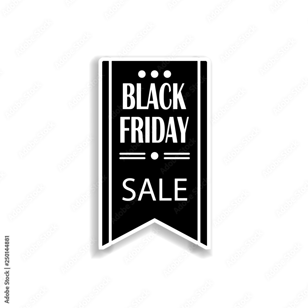 Black Friday Sale Abstract sticker icon. Elements of black friday in color icons. Simple icon for websites, web design, mobile app, info graphics