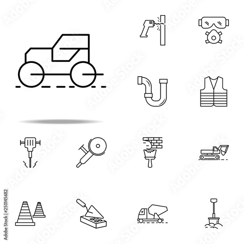 asphalt stacker outline icon. Construction icons universal set for web and mobile