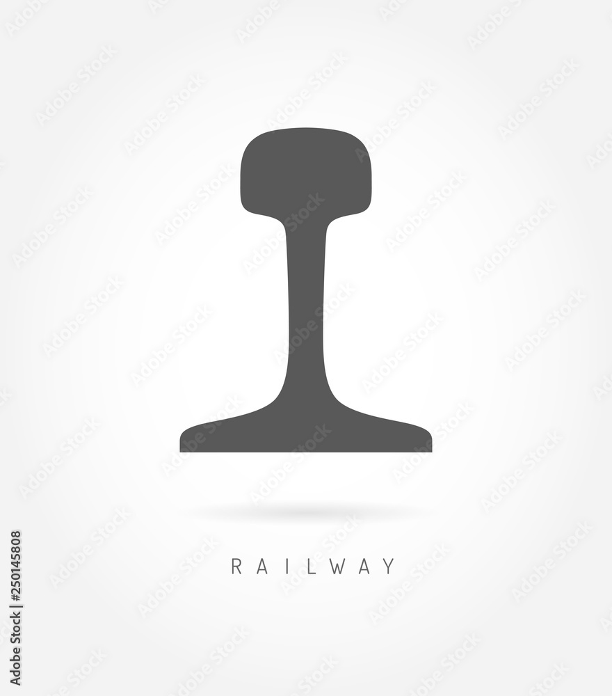 Rail logo icon railway business concept. I-beam Rail logo icon railway business concept. I-beam