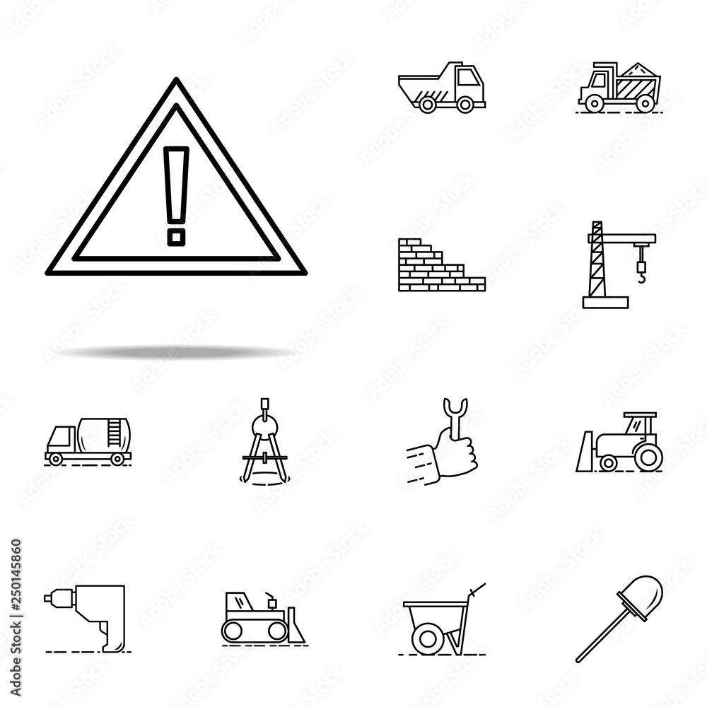 Fototapeta premium token of attention outline icon. Construction icons universal set for web and mobile