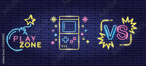 video game neon