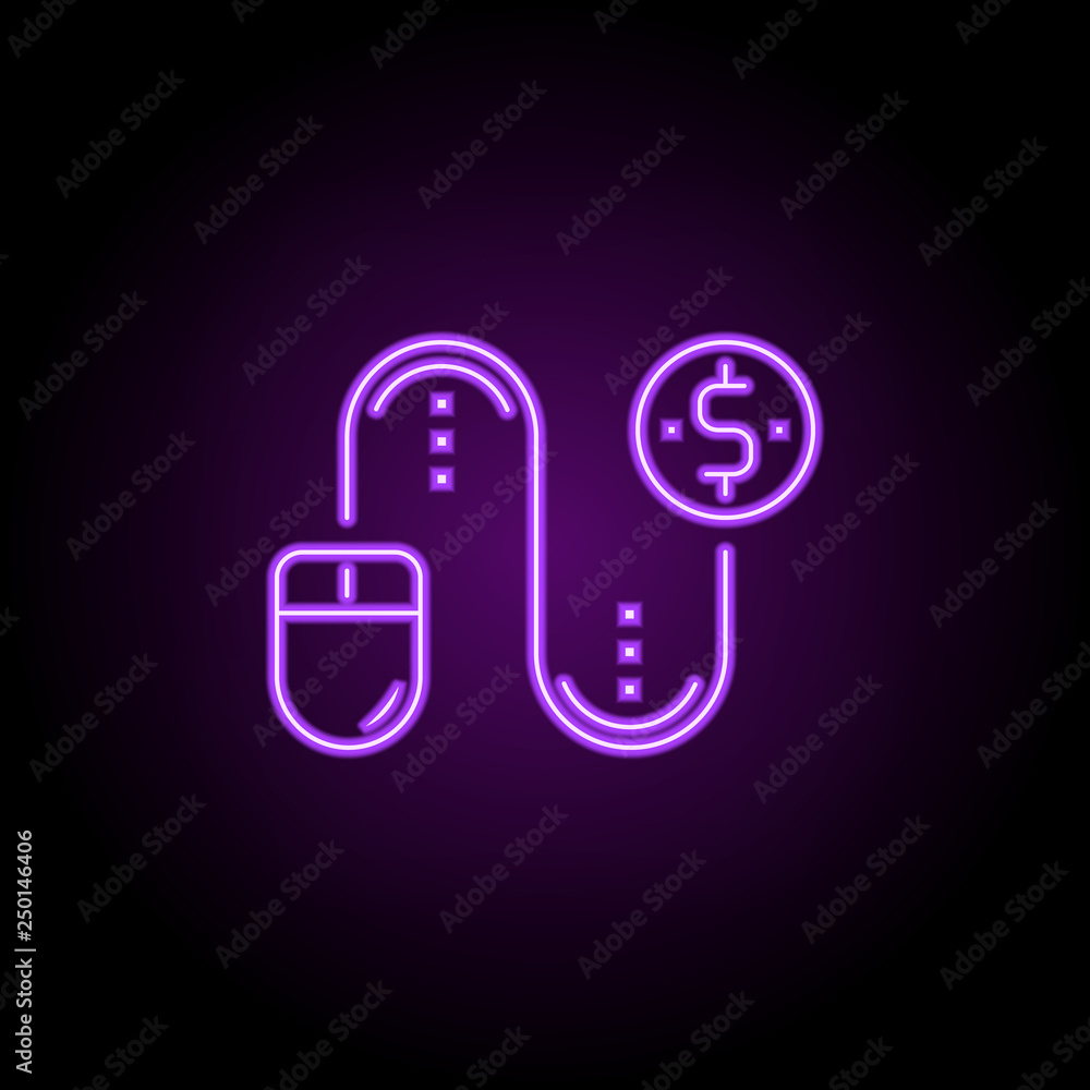 pay per click line icon. Elements of Seo & Web Optimization in neon style icons. Simple icon for websites, web design, mobile app, info graphics pay per click line icon. Elements of Seo & Web Optimization in neon style icons. Simple icon for websites, web design, mobile app, info graphics