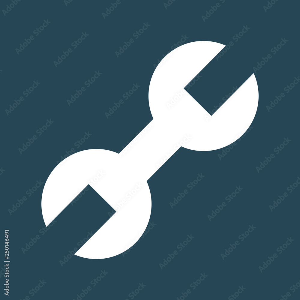 Silhouette icon wrench Silhouette icon wrench