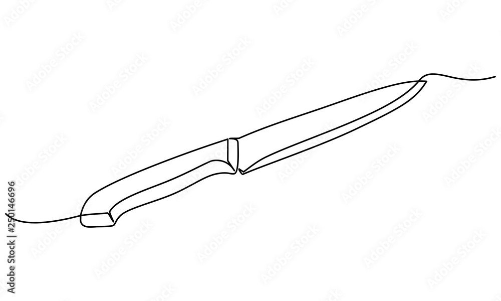 Continuous one line drawing. Fork, spoons, knife plates and all eating and cooking utensils, can be used for restaurant logos, cakes, business cards, banners and others. Black and white vector illustr Continuous one line drawing. Fork, spoons, knife plates and all eating and cooking utensils, can be used for restaurant logos, cakes, business cards, banners and others. Black and white vector illustr