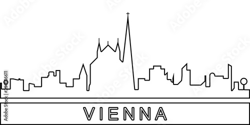 Vienna detailed skyline icon. Element of Cities for mobile concept and web apps icon. Thin line icon for website design and development, app development