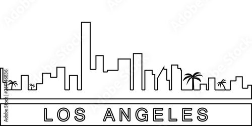Los Angeles detailed skyline icon. Element of Cities for mobile concept and web apps icon. Thin line icon for website design and development, app development