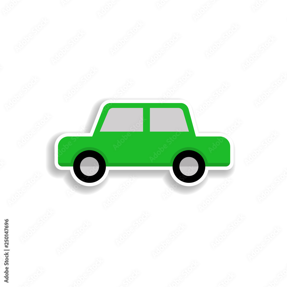 Fototapeta premium toy car sticker icon. Elements of Chrismas in color icons. Simple icon for websites, web design, mobile app, info graphics