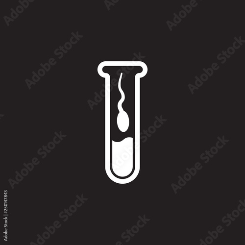 Sperm in test tube icon. Simple element illustration. Sperm in test tube symbol design from Pregnancy collection set. Can be used in web and mobile