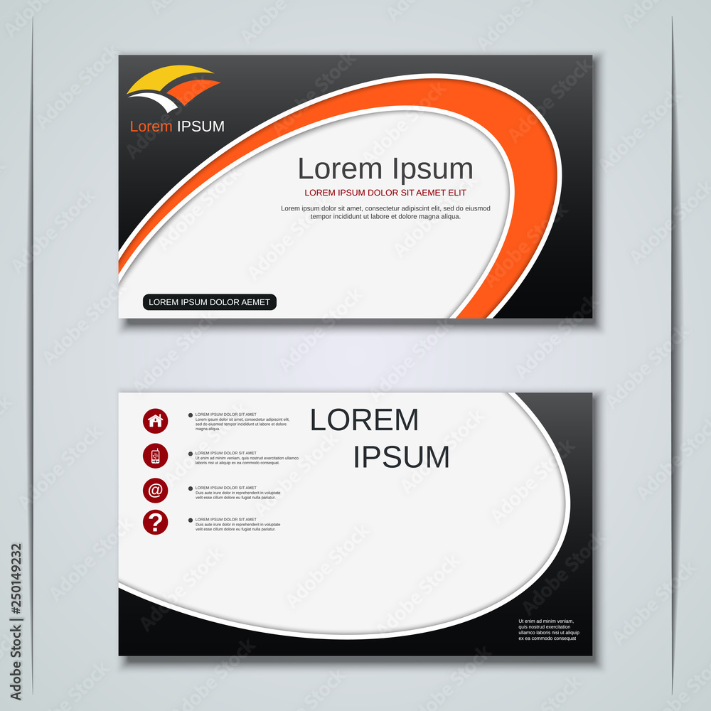 Modern business visiting card vector template Modern business visiting card vector template