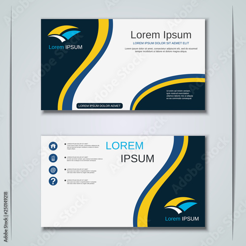 Modern business visiting card vector template
