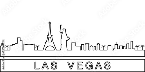 Las Vegas detailed skyline icon. Element of Cities for mobile concept and web apps icon. Thin line icon for website design and development, app development