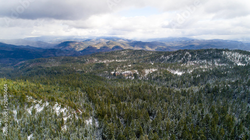 panorama of the snowy mountains