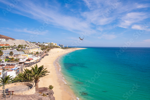 Beach Morro Jable on Canary Island Fuerteventura.