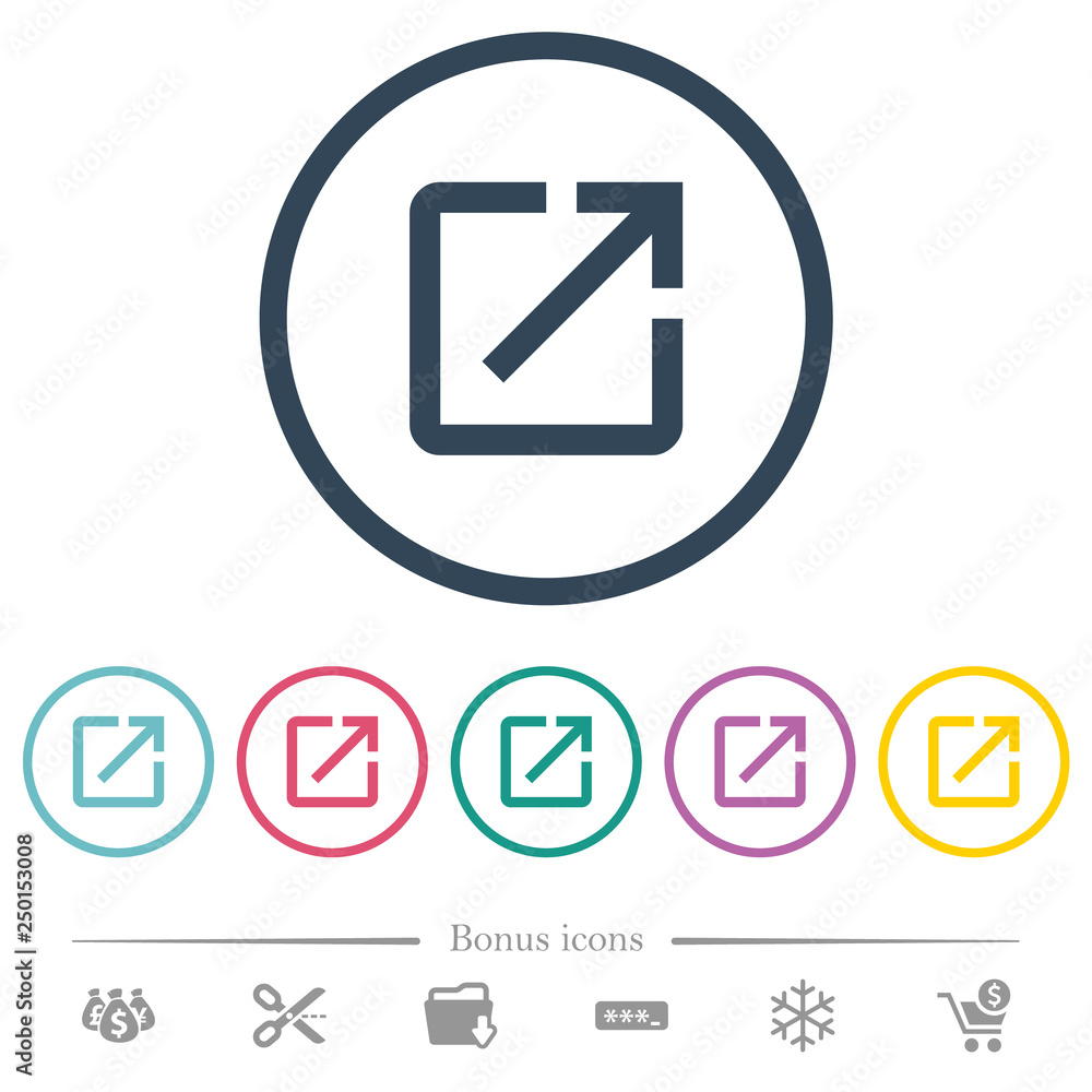 Launch application flat color icons in round outlines Launch application flat color icons in round outlines