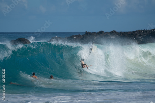 surfer wipeout Hawaii