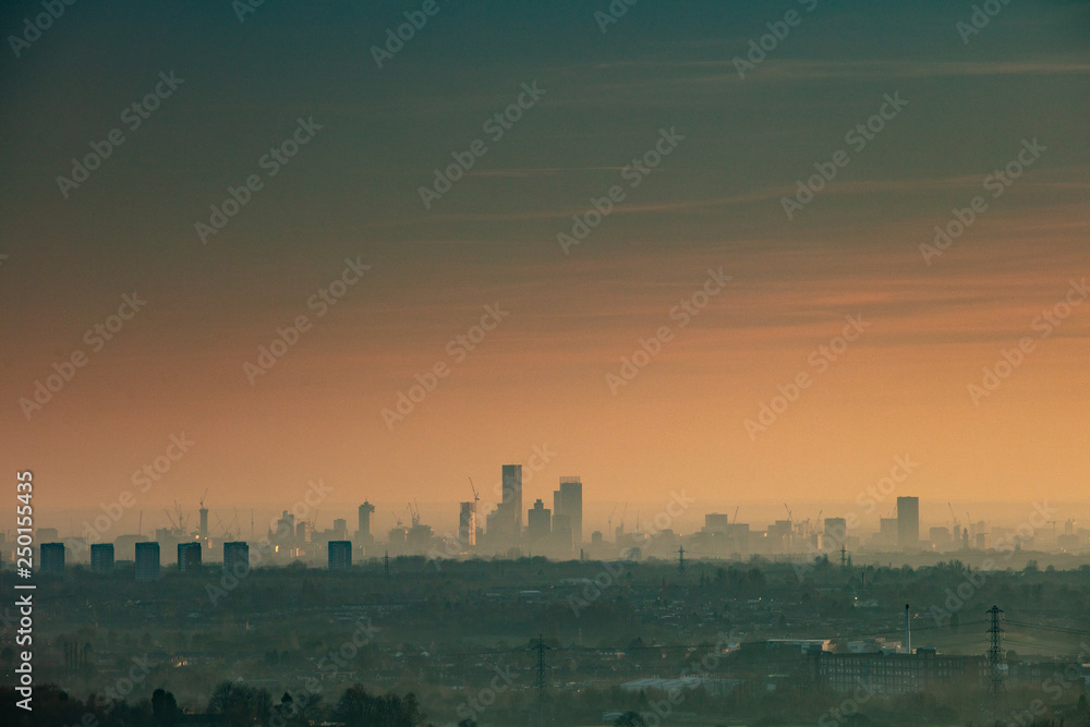 Fototapeta premium sunset over Manchester