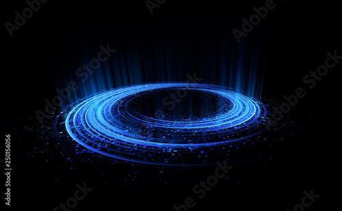 Abstract background. Motion swirl. Glowing circle. Bright spiral. Glow podium. Empty Scene. Space tunnel. Light ellipse. Glint galaxy. Oval stage. Led studio. Lens flare. Glare ring. Show disc.