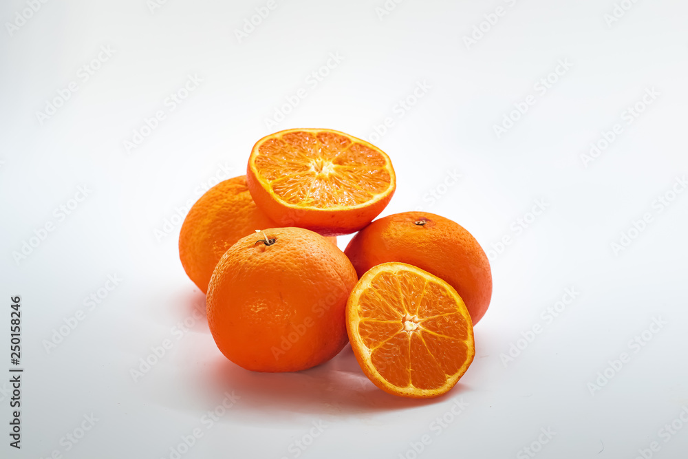 Fresh orange,isolated on a white background Fresh orange,isolated on a white background