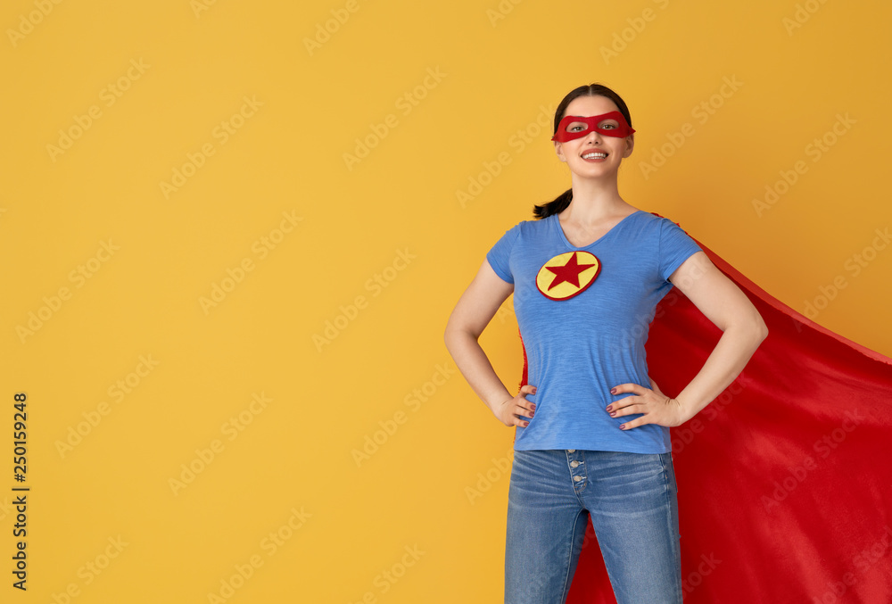 woman in superhero costume