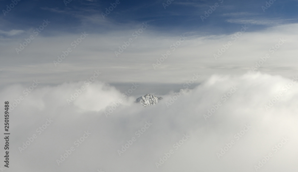 Oetztal valley in the winter,austrian alps. Clouds and blue sky. Oetztal valley in the winter,austrian alps. Clouds and blue sky.