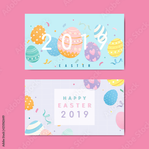 Happy Easter 2019 card design