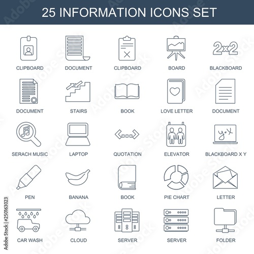 25 information icons