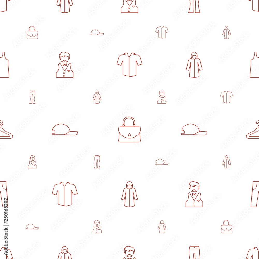 casual icons pattern seamless white background