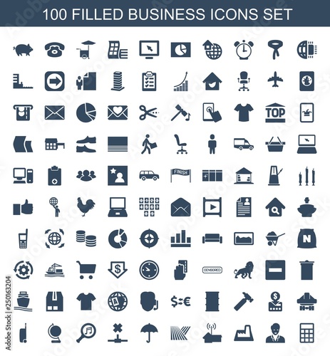 100 business icons