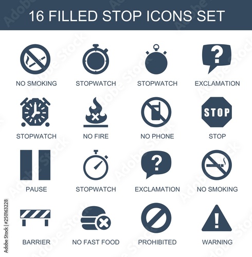 stop icons