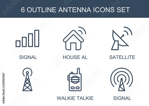6 antenna icons