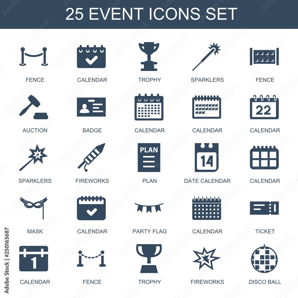 Fototapeta premium 25 event icons