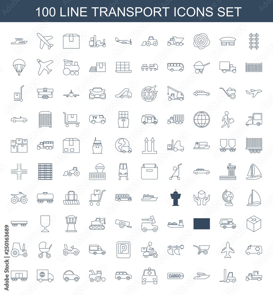 transport icons transport icons